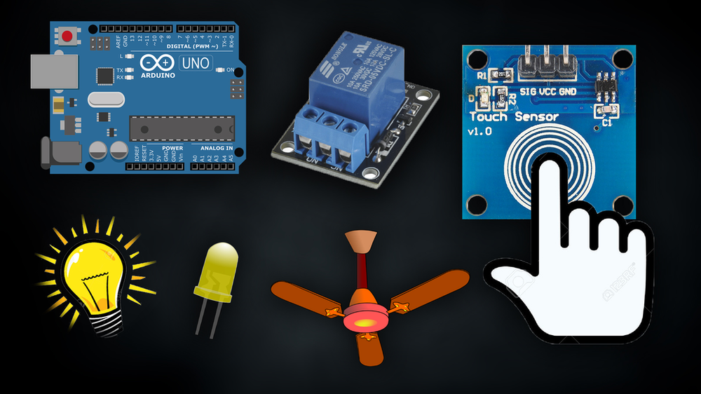 Arduino Touch Sensor LED Relay Switch