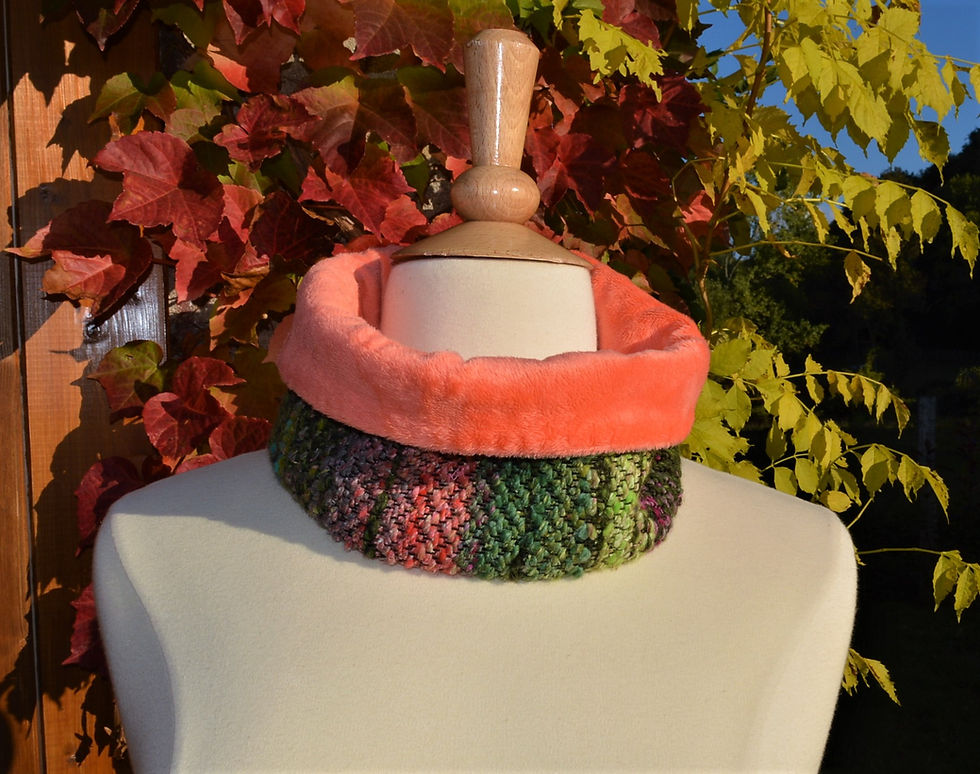 Miniature : Snood Obi corail