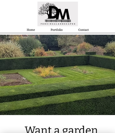DM Fencing & Landscapes website