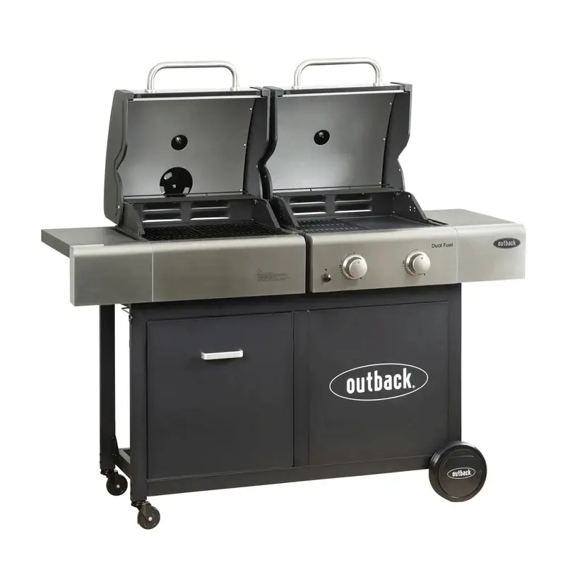 Thumbnail: OUTBACK Dual Fuel 2 Burner Combi Charcoal/Gas BBQ