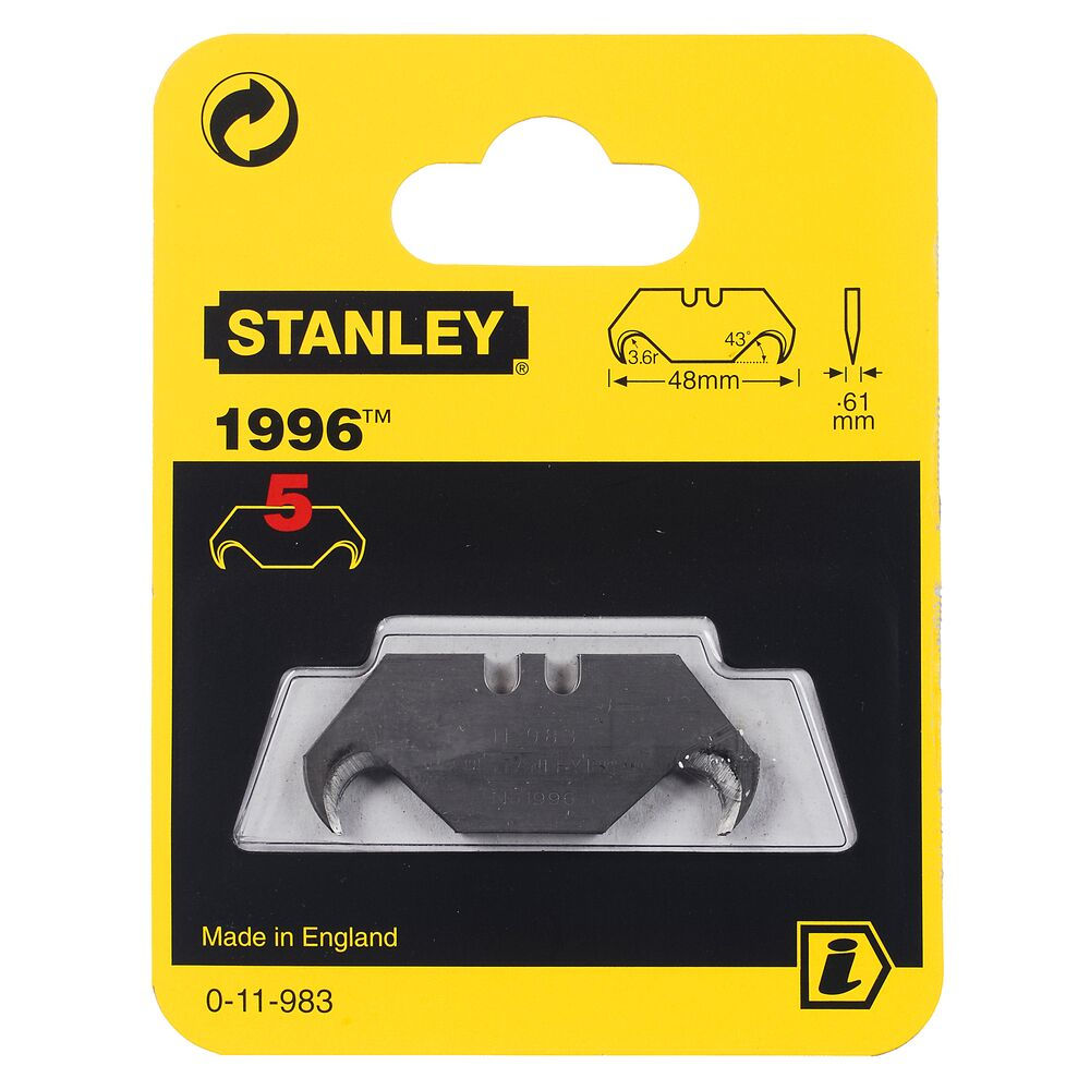 Stanley 1996B Knife Blade Hooked