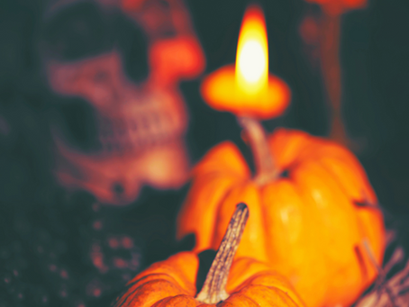 pumpkins with a skull 