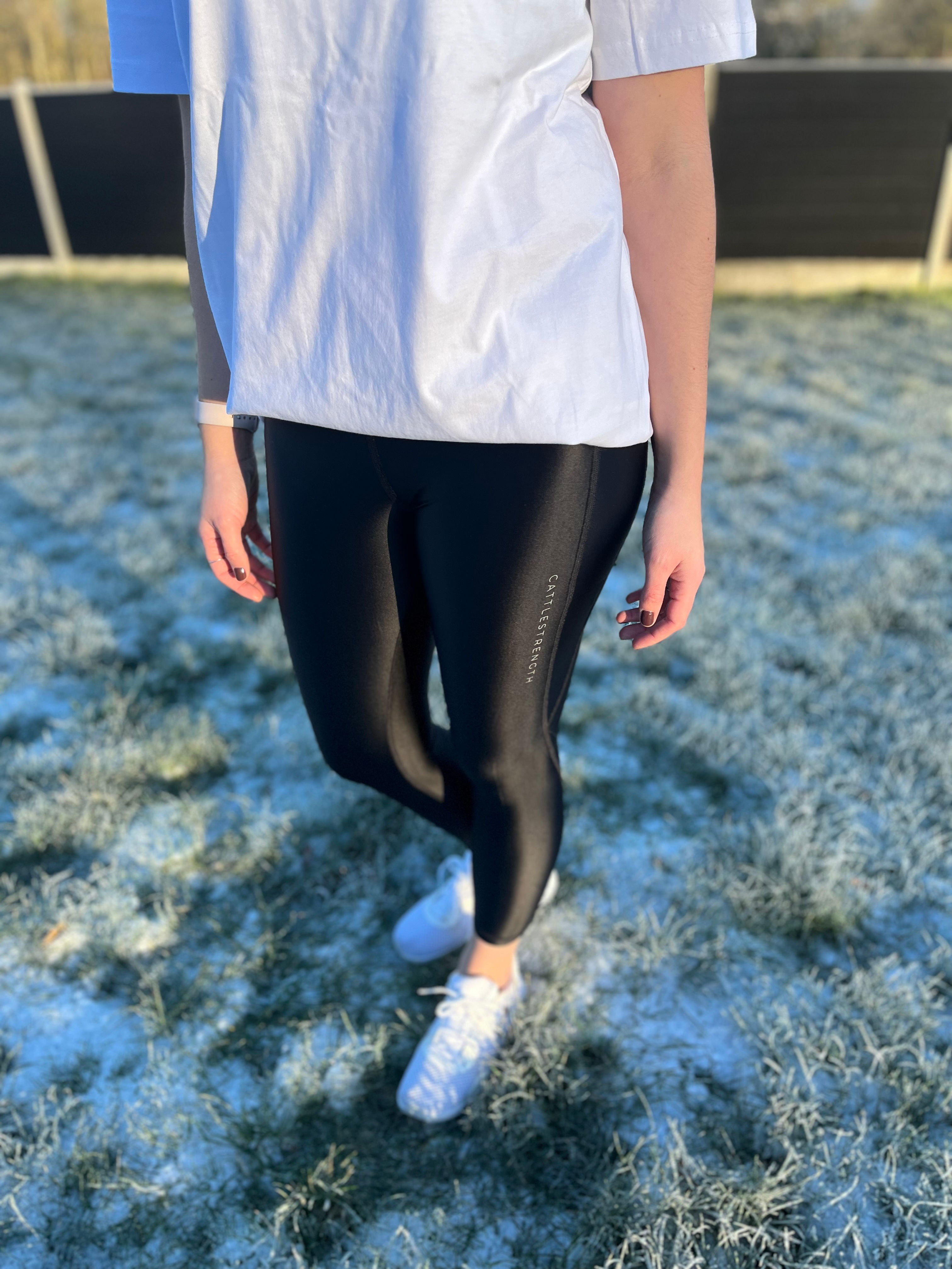 Black High Shine Performance Leggings