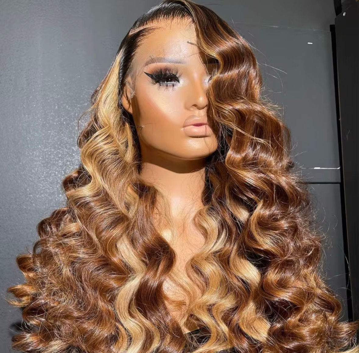 Highlight loose deep wig 