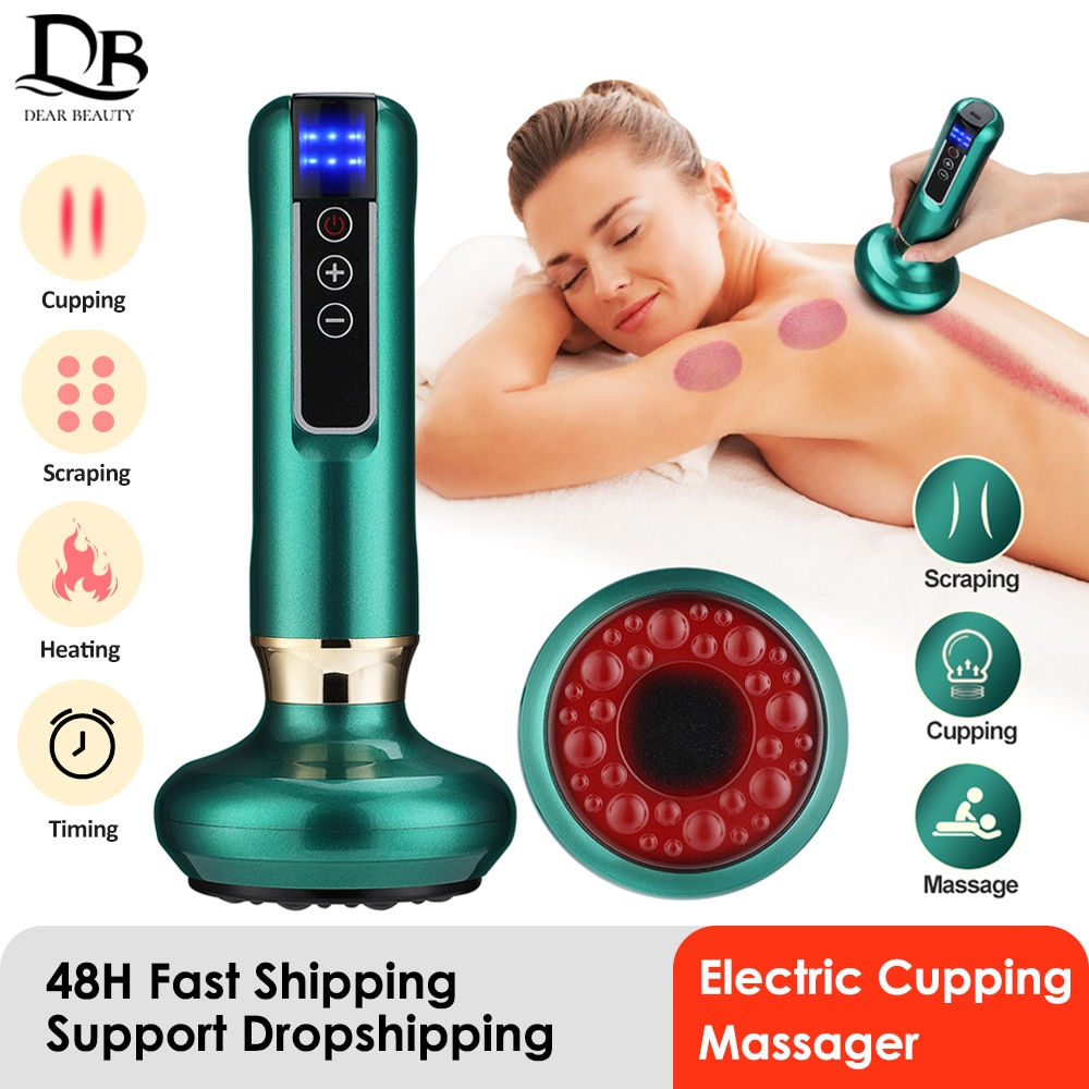 Electric Cupping Massager Vacuum Cup GuaSha Anti Cellulite Beauty Massage