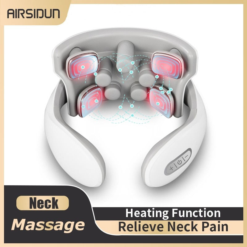 Neck Massage Instrument Intelligent Electric Rechargeable Heating Magnetic Pulse