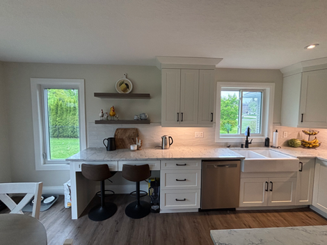 Built-in desk space