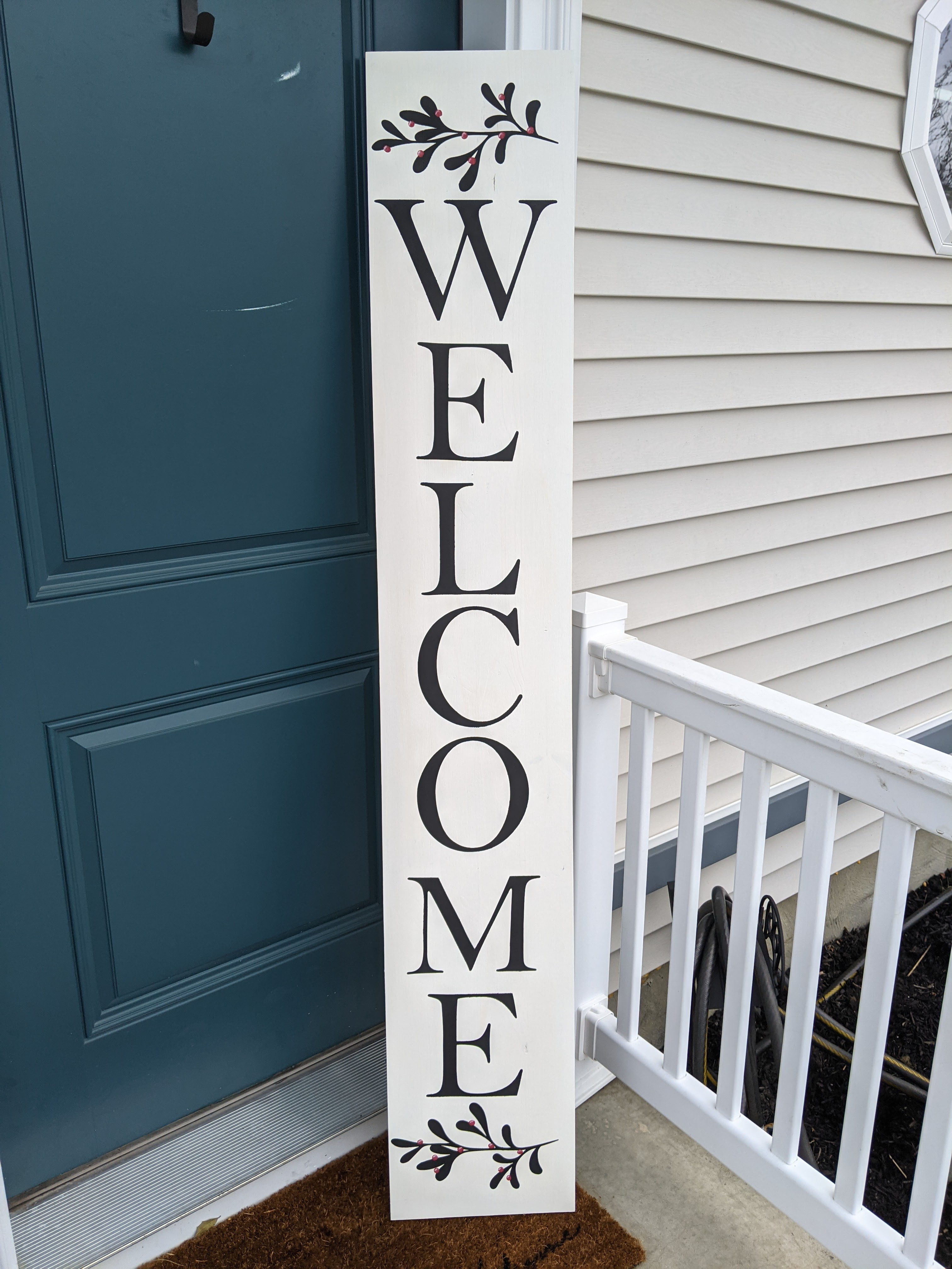 Red Berries Welcome Sign