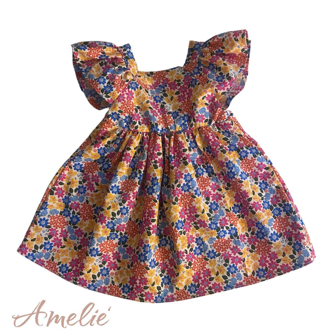Abito Amelie’ a fiori 0/3 mesi 