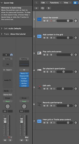 A screenlayout of logic pro software.