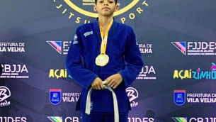 Jovem conquista 1° lugar em etapa do Estadual de Jiu-Jitsu