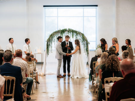 A Modern Indoor Wedding Ceremony at The Belvedere Provo