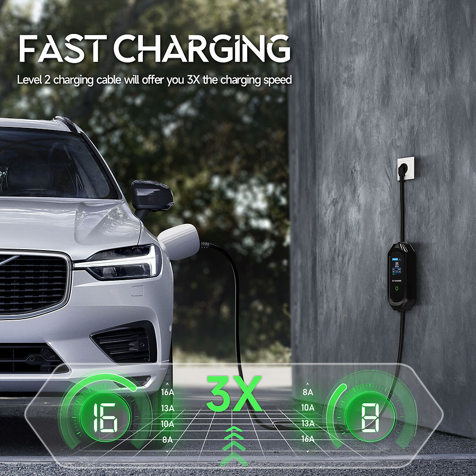 Miniatura: AFEEV Portable EV Charger Type2 IEC62196-2 16A EVSE Fast Charging Cable Type1 SA