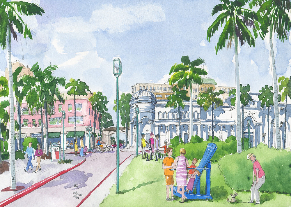 Mizner Park view.
