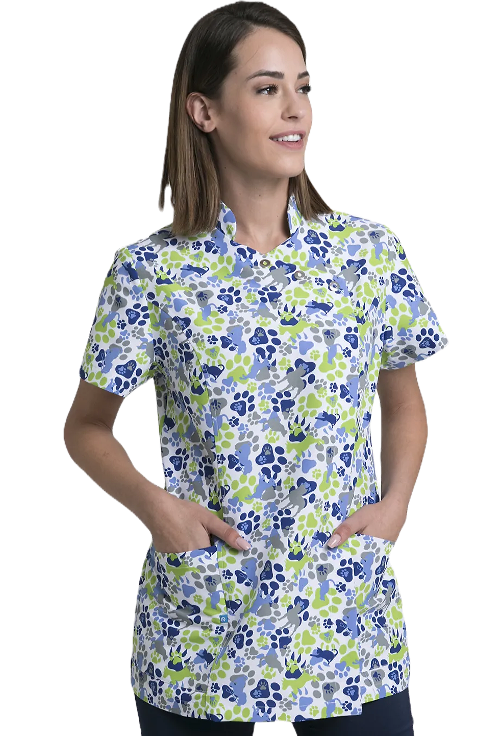 chaqueta para veterinarios tejido microfibra 100%