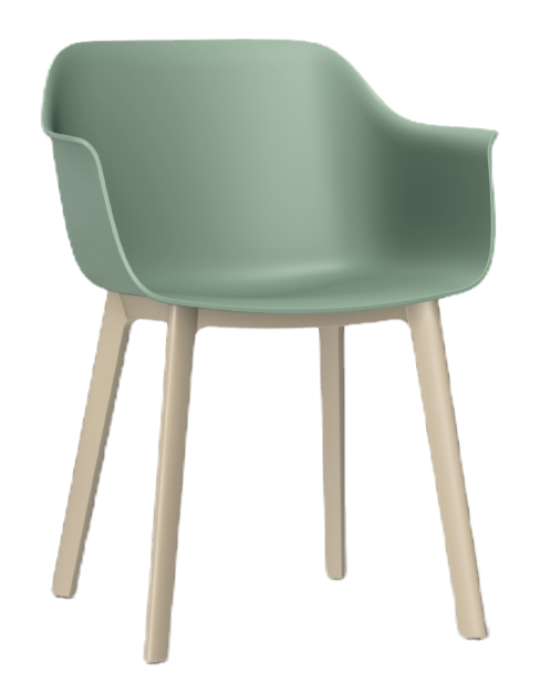 Miniatura: sillón shape patas click gris verdoso