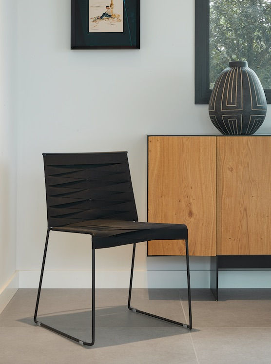 Miniatura: Silla Espiga estructura Patín acero pintado