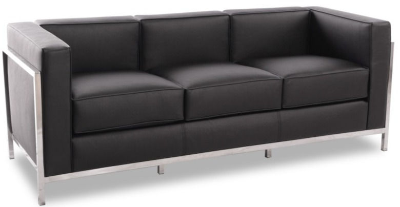 Sofá de 3 plazas tapizado similpiel