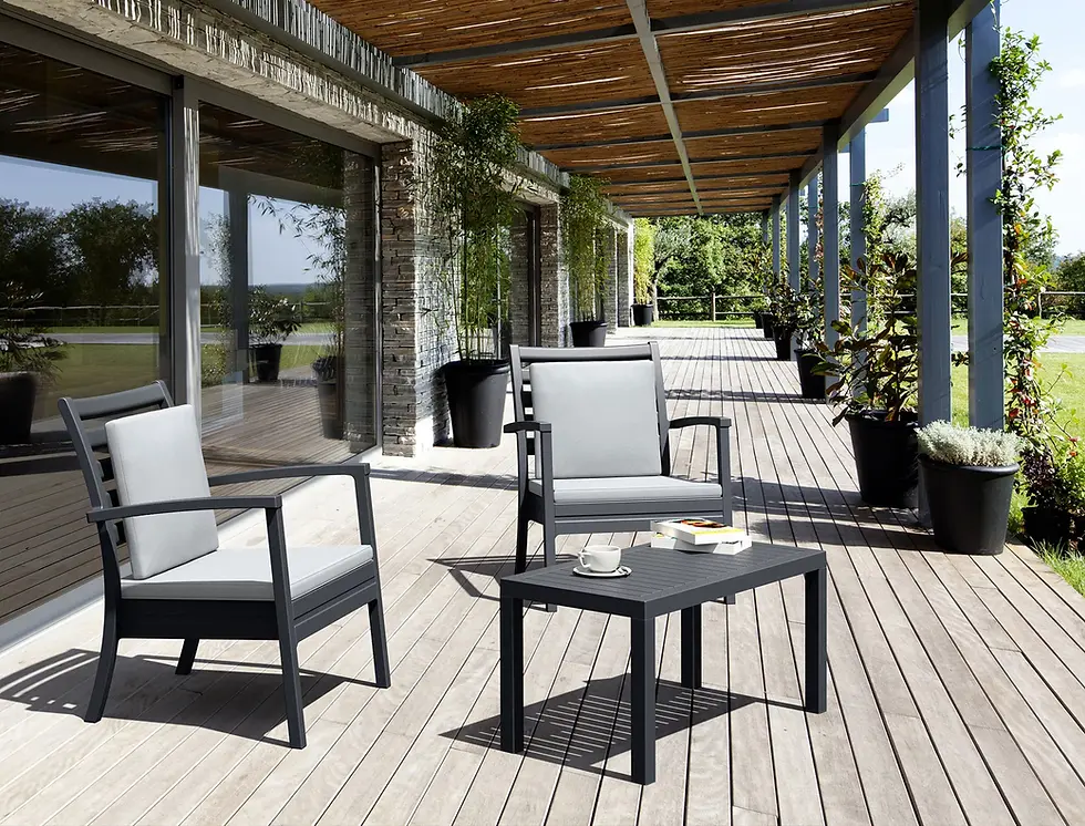 Miniatura: Mesa rectangular baja para exteriores