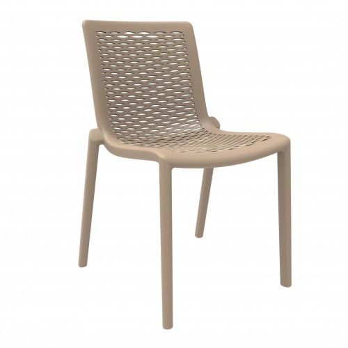 Miniatura: silla de PP apilable para uso interior y exterior color arena
