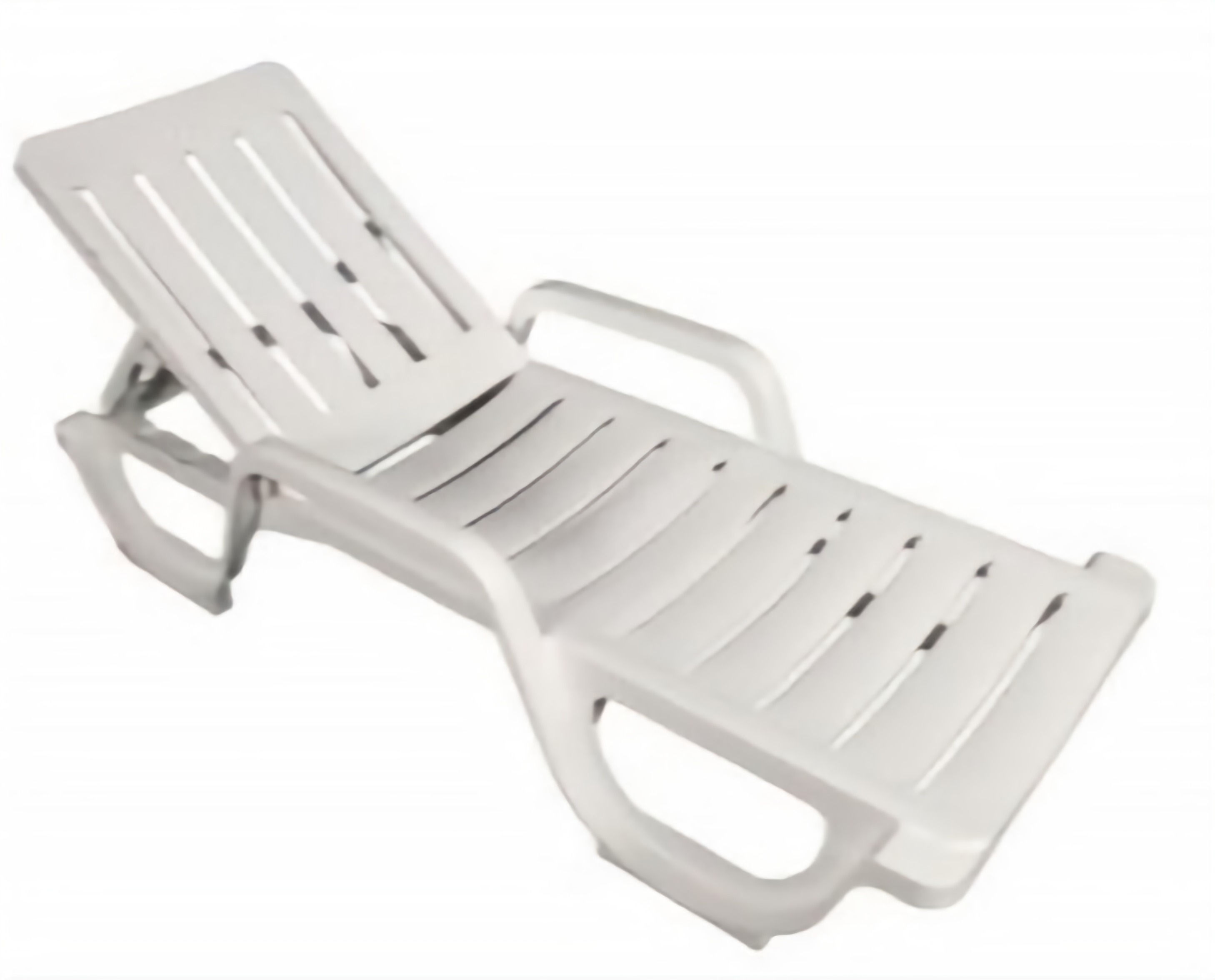 tumbona apilable con reposabrazos estructura polipropileno