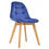 Miniatura: silla Lorena patas de madera tapizado velvet