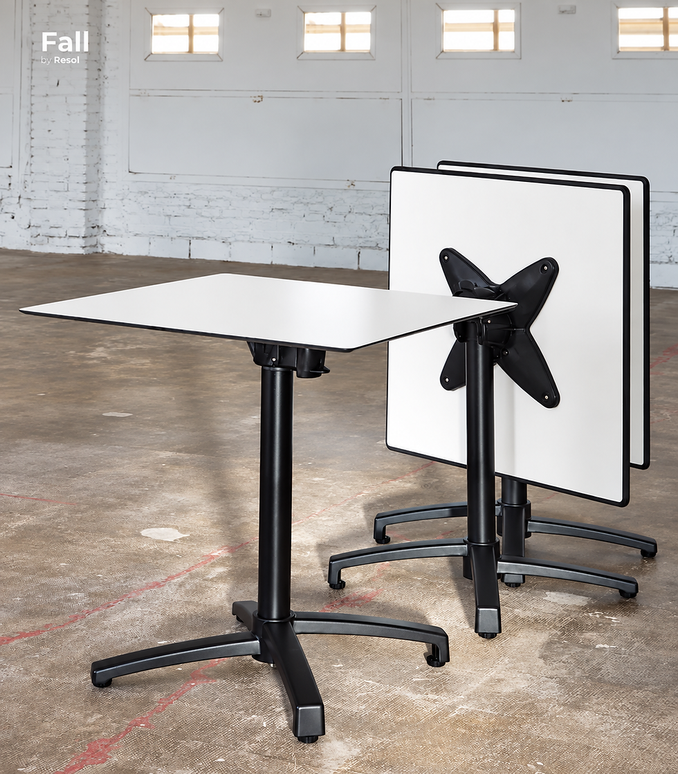 Miniatura: Mesa Fall Ø70 abatible para hostelería y restaurantes