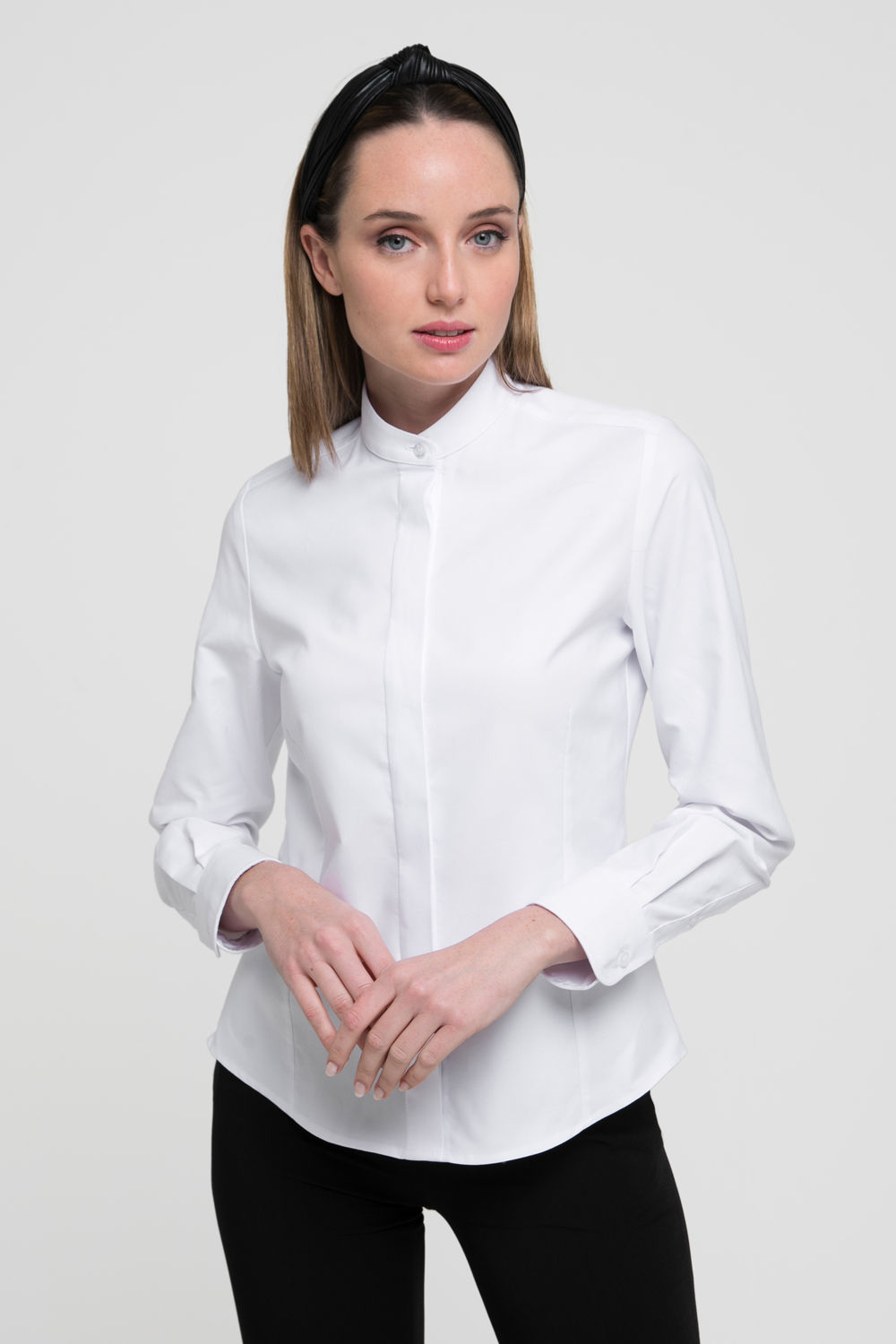 camisa cuello mao de mujer