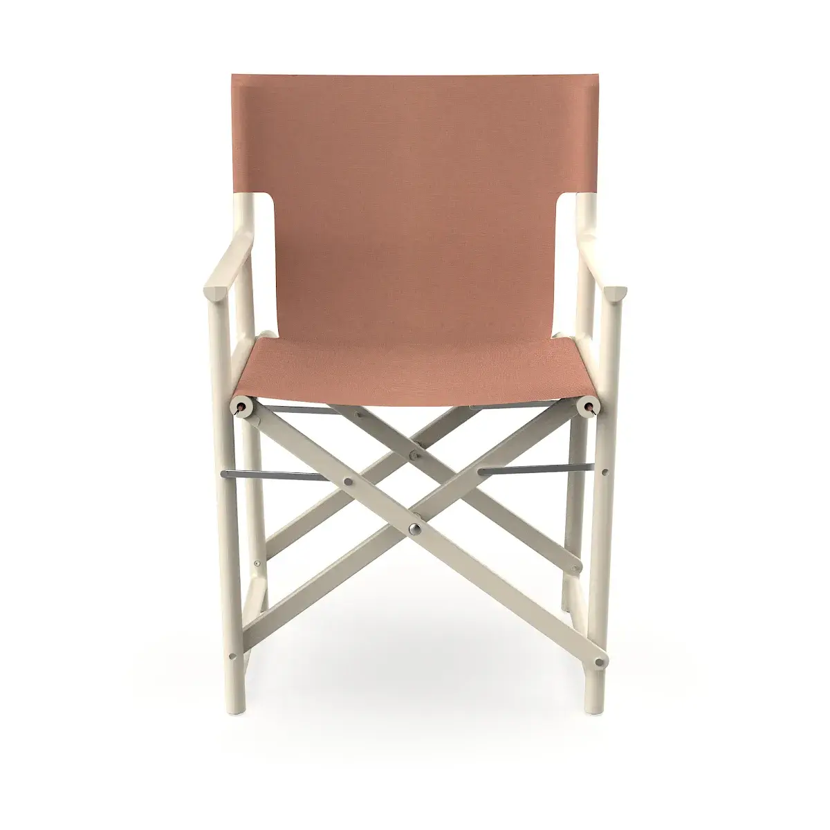 Silla plegable Boss con brazos color nácar y ámbar