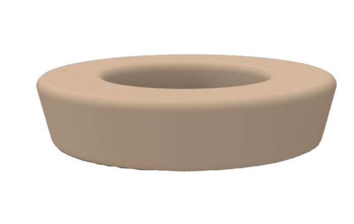 banco para áreas de recepción, jardines, parques color arena