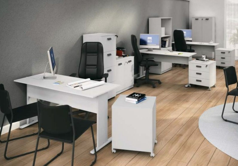 Miniatura: Cajonera para mesa Work con cerradura