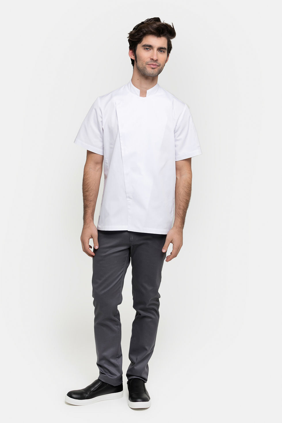 Miniatura: Chaqueta de cocinero blanca manga corta