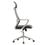 Miniatura: Sillón de oficina moderno MARIO gris con base de nylon y ruedas silenciosas