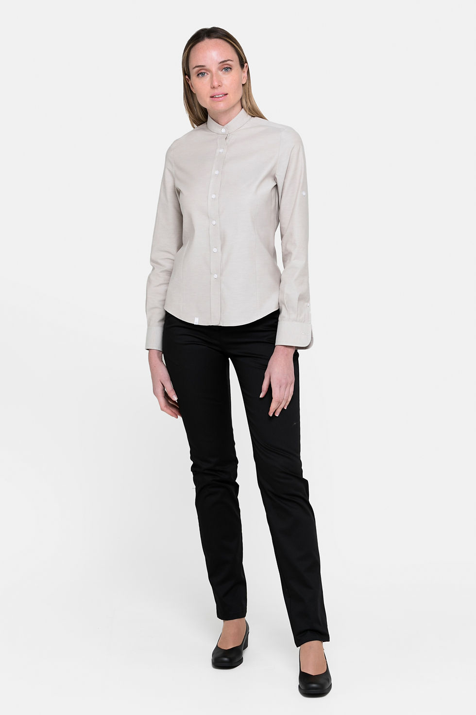 Miniatura: Camisa cuello mao mujer