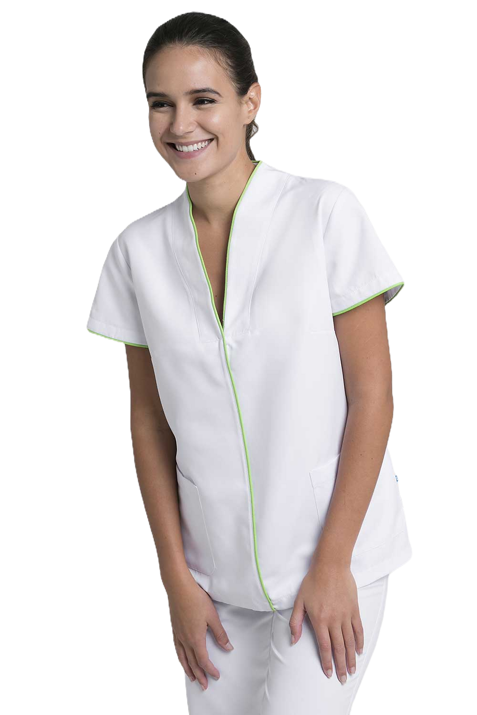 Miniatura: Casaca mujer Forli 100% microfibra. Blanco/pistacho