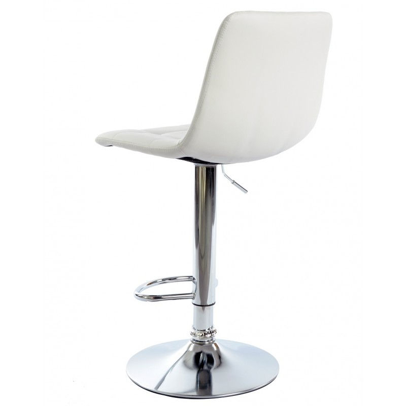 Miniatura: Taburete alto blanco tapizado para bar restaurante