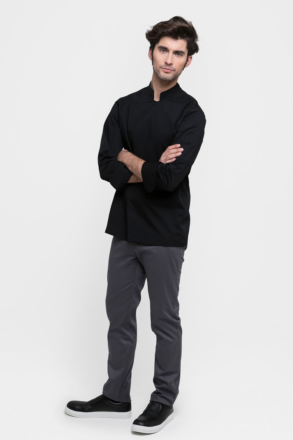 Miniatura: Chaqueta de cocinero negra