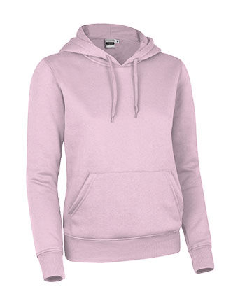 Sudadera mujer con capucha rosa