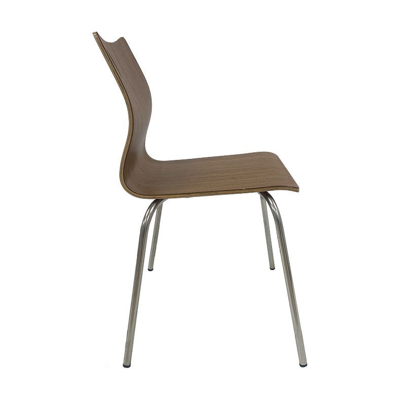 Miniatura: Silla mobiliario profesional blanco roto con estructura inoxidable y asiento formica HPL
