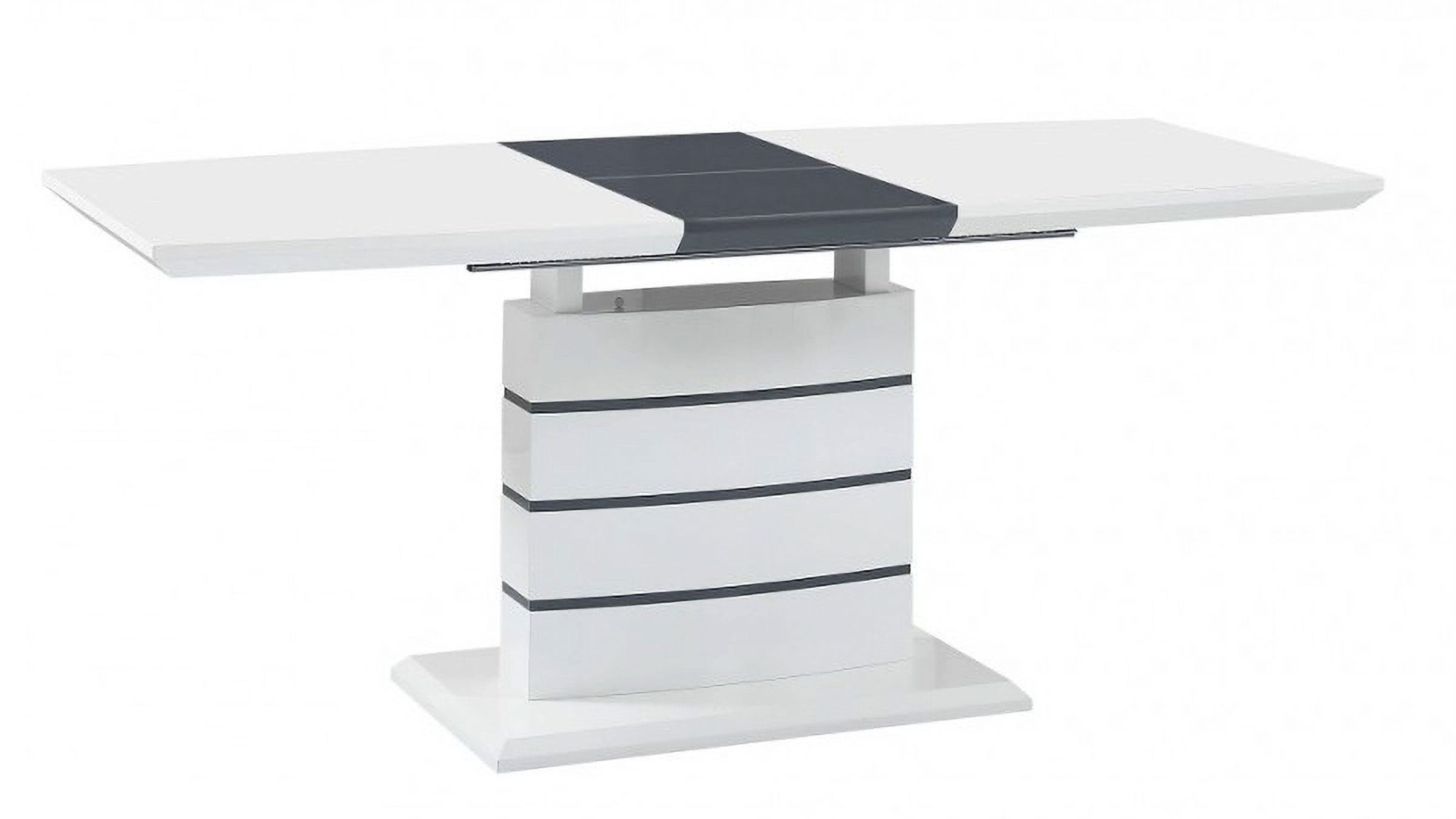 Mesa extensible blanca CHAMBERY 140 180x80 cm lacada para comedor y oficina