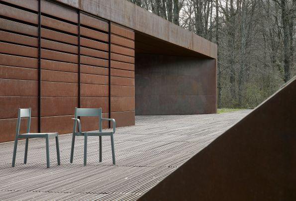 Miniatura: silla de in terior y jardin fibra de vidrio con brazos