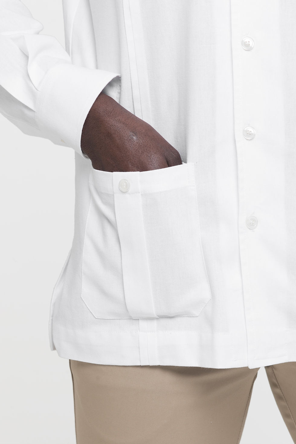 Miniatura: Camisa guayabera blanca
