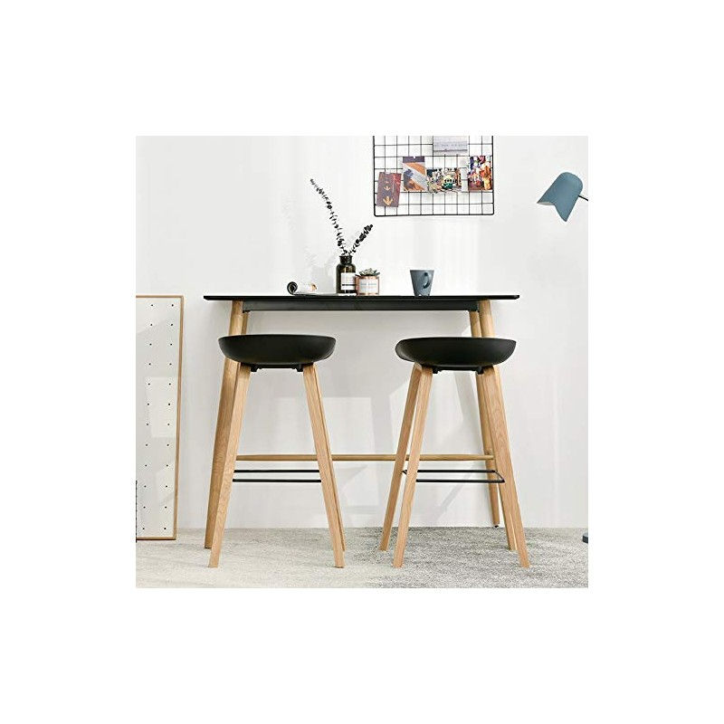 Miniatura: Taburete alto de polipropileno negro