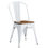 Miniatura: Silla TOL EK WOOD blanca en acero con asiento de madera