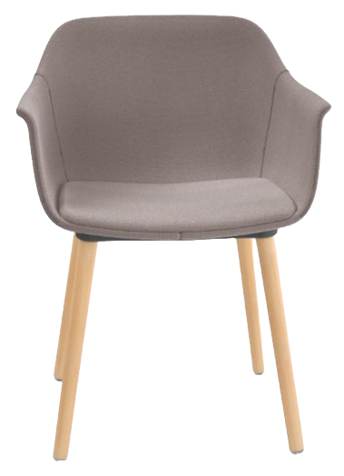 Miniatura: sillón tapizado patas de madera para uso interior en tejido sunbrella