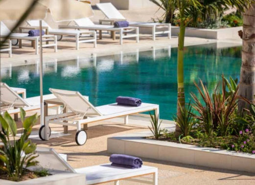 Miniatura: tumbona de playa o piscina aluminio y textiline blanco