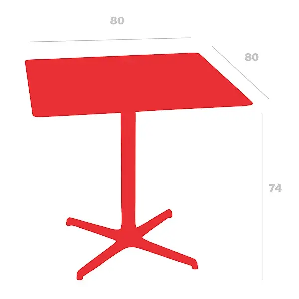 Miniatura: Mesa Toledo 80x80cm para interior y exterior