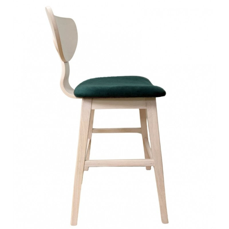 Miniatura: Taburete Dublin madera y velvet