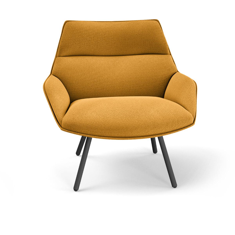 Sillón anou tapizado integral estructura acero pintado