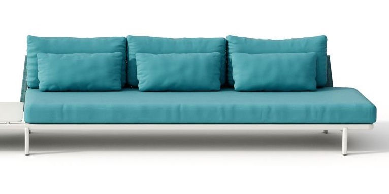 Miniatura: sofá de 3 plazas anthea aluminio lacado variedad de colores